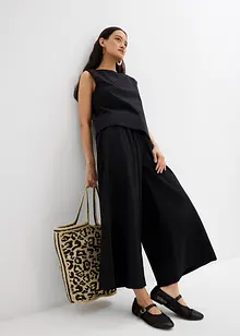 Weite Culotte aus reiner Baumwolle, bonprix