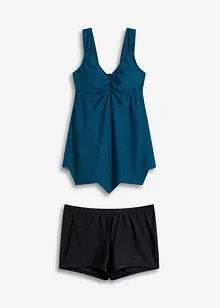 Tankini long (ens. 2 pces) avec base en zigzag, bonprix