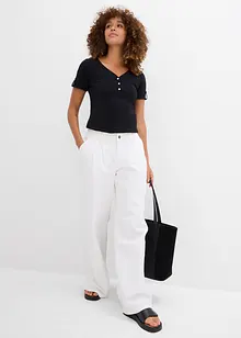 Henleyshirt aus reiner Bio-Baumwolle, bonprix