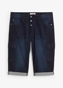 Stretch-Jeans-Cargobermuda, Loose Fit, bonprix