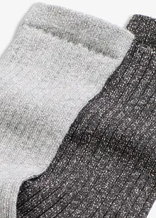 Socken mit Bio-Baumwolle und mit Lurex (2er Pack), bonprix