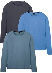 Lot de 3 T-shirts manches longues, bonprix
