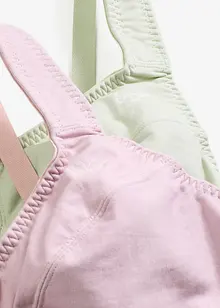 Lot de 2 soutiens-gorge coton sans armatures, bonprix