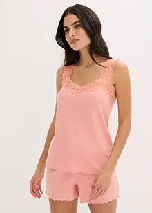 Shorty mit zartem Spitzenbesatz, bonprix