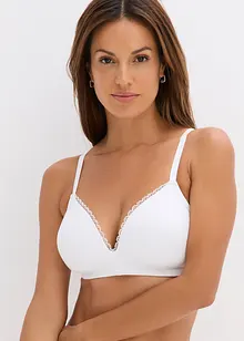 Schalen-BH ohne Bügel mit Baumwolle (2er Pack), bonprix