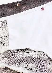 (2er Pack) Panty mit Spitze, bonprix