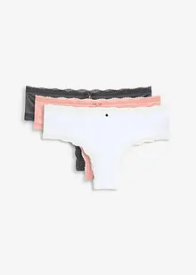 (3er Pack) Brazilslip mit Glanzeffekt, bonprix