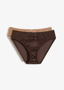 Slip mit Glanzeffekt (2er Pack), bonprix