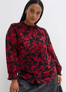 Chiffon Bluse mit Smok-Details, bonprix