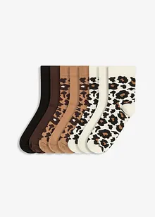 Lot de 8 paires de chaussettes mi-hautes coton majoritaire, bonprix