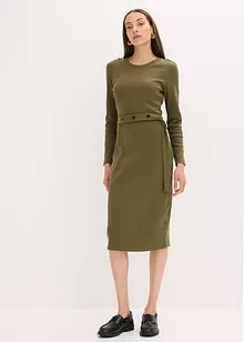 Midikleid aus elastischem Baumwoll-Mix, bonprix