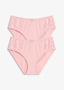 Lot de 2 slips Maxi avec dentelle, bonprix