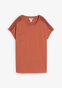 T-shirt ample avec dentelle, bonprix