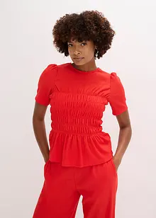 T-shirt avec smocks, bonprix