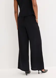 Palazzo-Hose aus strukturiertem Viskose-Mix, bonprix
