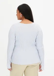 Geripptes Strickshirt, bonprix