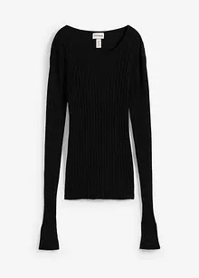 T-shirt en maille côtelée, bonprix