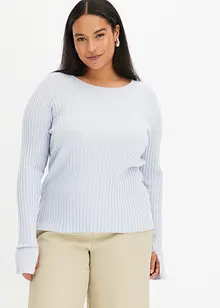 Geripptes Strickshirt, bonprix