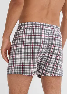 Lot de 3 caleçons en jersey à carreaux, bonprix