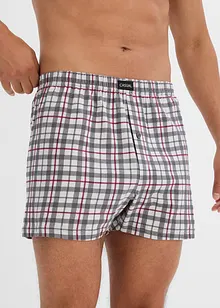 Lot de 3 caleçons en jersey à carreaux, bonprix