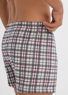 Lot de 3 caleçons en jersey à carreaux, bonprix