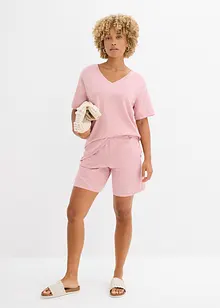 T-shirt en maille fine avec du lin, bonprix