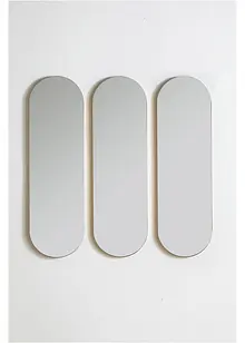 Lot de 3 miroirs à cadre doré, bonprix