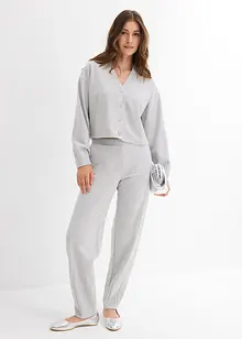 Sweatjacke aus leicht glänzendem Viskose-Mix, bonprix