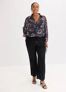 Oversize-Bluse aus luftigem Chiffon, bonprix