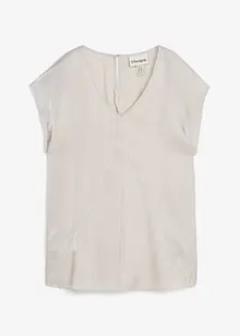 Blouse manches courtes en satin brillant, bonprix