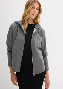 Kapuzen-Sweatjacke aus weichem Scuba, bonprix
