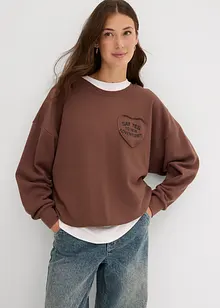 Oversize-Sweatshirt aus weichem Baumwoll-Mix, bonprix