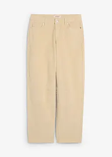 Pantalon barrel en velours côtelé, taille mi-haute, bonprix