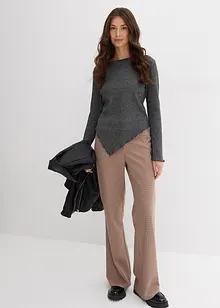 Pantalon flare taille haute, bonprix