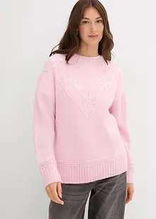 Grobstrick-Pullover aus weichem Woll-Mix, bonprix