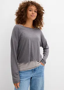 Top und Langarmshirt (2-tlg.Set) aus Jersey, bonprix