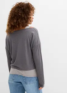 Top und Langarmshirt (2-tlg.Set) aus Jersey, bonprix