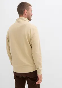 Sweatshirt mit Troyerkragen aus reiner Bio-Baumwolle, bonprix