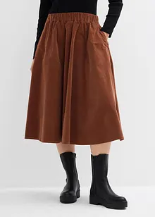 Jupe en velours côtelé, coton extensible, bonprix