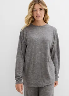 Sweat-shirt long aspect maille, bonprix