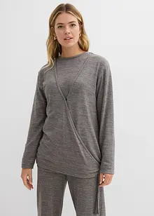 Gilet cache-cœur aspect maille, bonprix