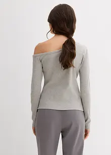 T-shirt manches longues côtelé, bonprix