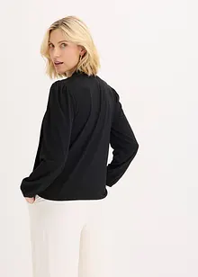 Struktur-Shirt mit abnehmbarer Schluppe, bonprix