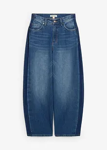Jean barrel taille haute, cropped, bonprix