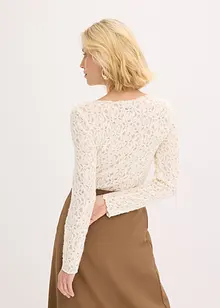 Spitzenbody mit flauschiger Oberfläche, bonprix