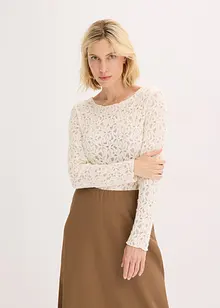 Spitzenbody mit flauschiger Oberfläche, bonprix