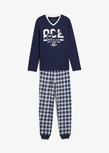 Pyjama mit Baumwolle und langen Ärmeln, bonprix