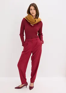 Feinstrickpullover mit schmückendem Kragen, bonprix