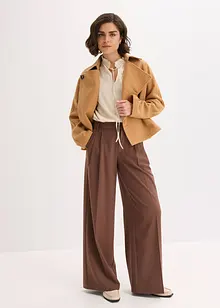 Blouse manches longues à col volanté, bonprix