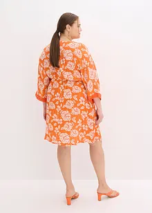 Robe-tunique en viscose texturée avec dentelle, bonprix